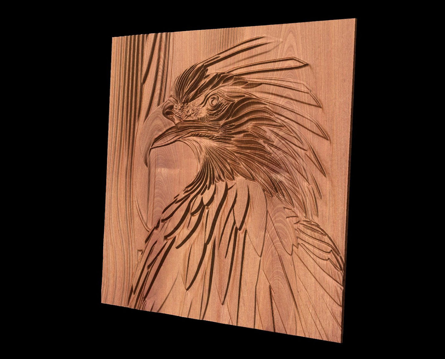 Bas-relief "American Eagle" 3d file MJ002 for CNC - Bonitum CNC Model Studio