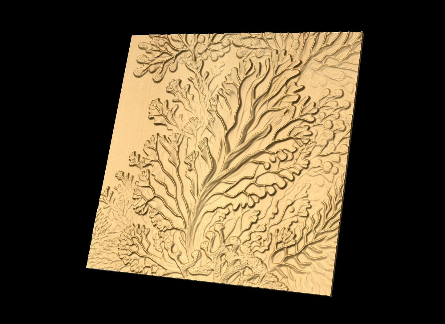 Bas-relief "Corals 1" 3D file for CNC - Bonitum CNC Model Studio