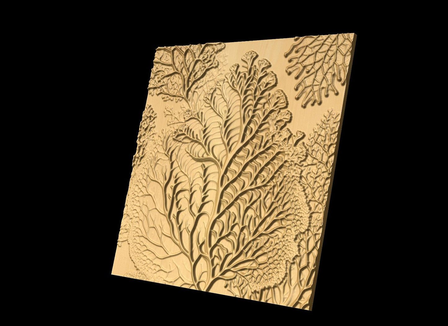 Bas-relief "Corals 3" 3D file for CNC - Bonitum CNC Model Studio