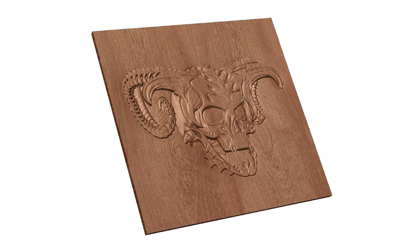 Bas-relief "Demon skull" 3d file for CNC - Bonitum CNC Model Studio