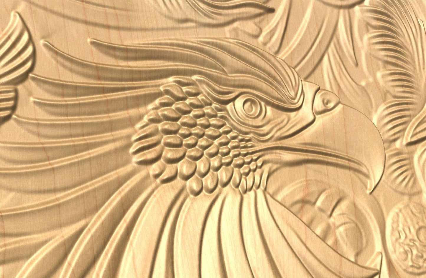 Bas-relief "Eagle head 3" 3d file for CNC - Bonitum CNC Model Studio