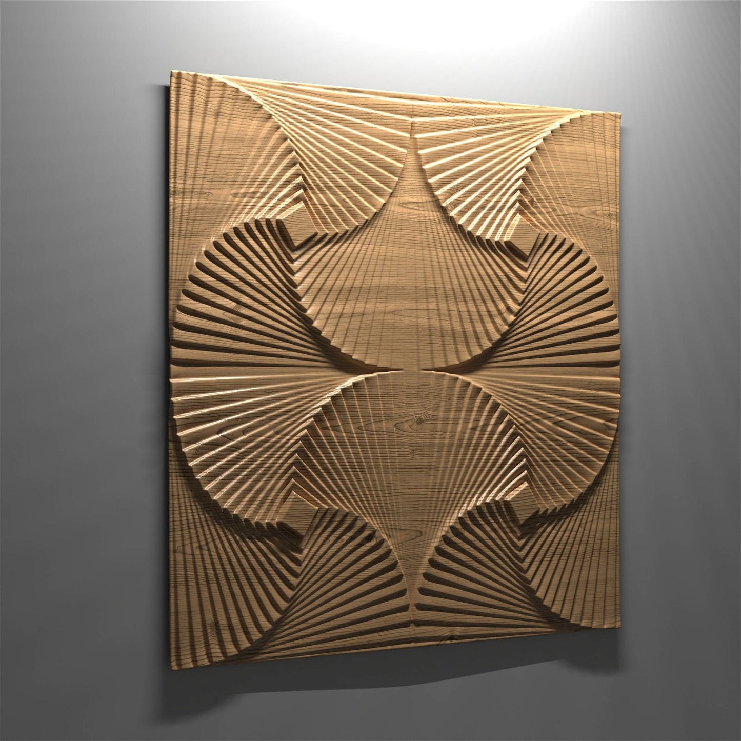 Bas-relief "Geometry One" 3d file for CNC - Bonitum CNC Model Studio