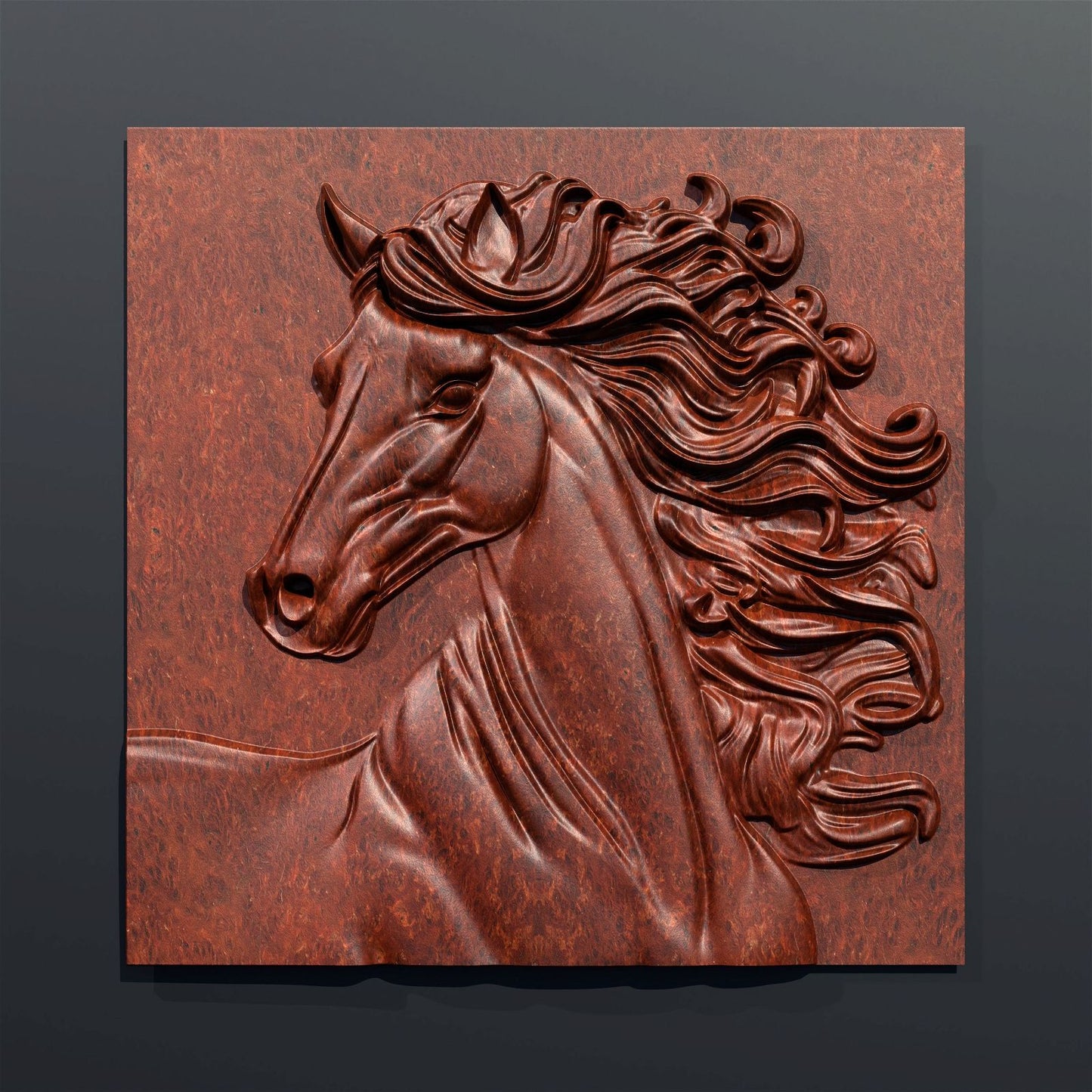 Bas-relief "Horse4" 3d file for CNC - Bonitum CNC Model Studio