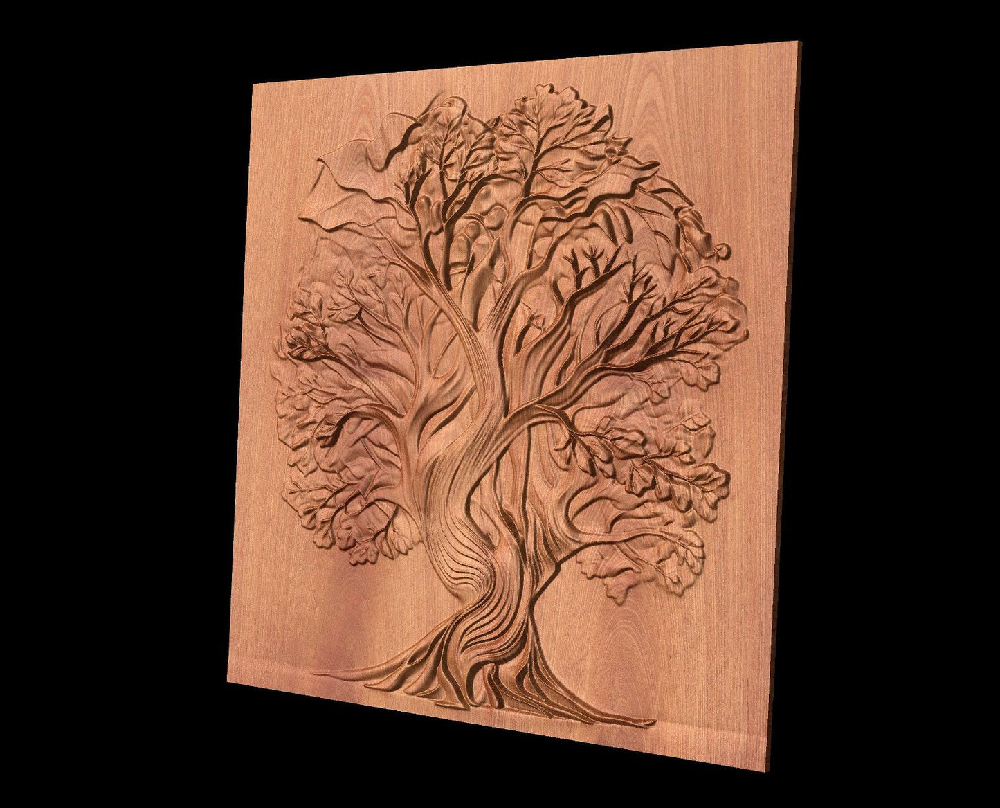 Bas-relief "Tree of life" 3d file MJ001 for CNC - Bonitum CNC Model Studio