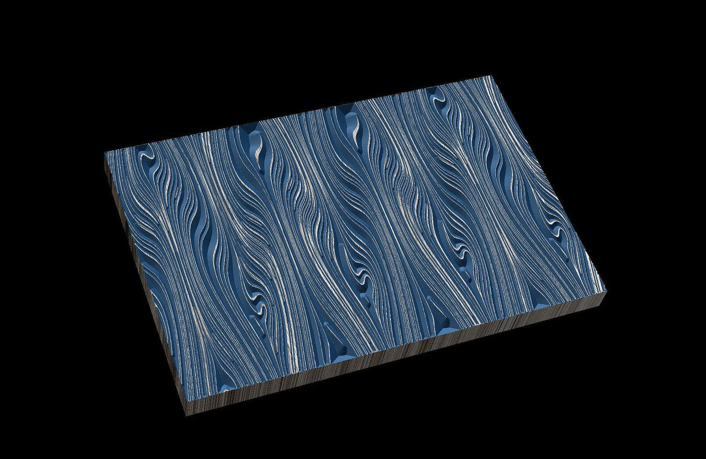 CaramelNafta11 Wavy pattern Vector file for V- bit carving with software Vectric Aspire, Cut3D, ArtCAM - Bonitum CNC Model Studio