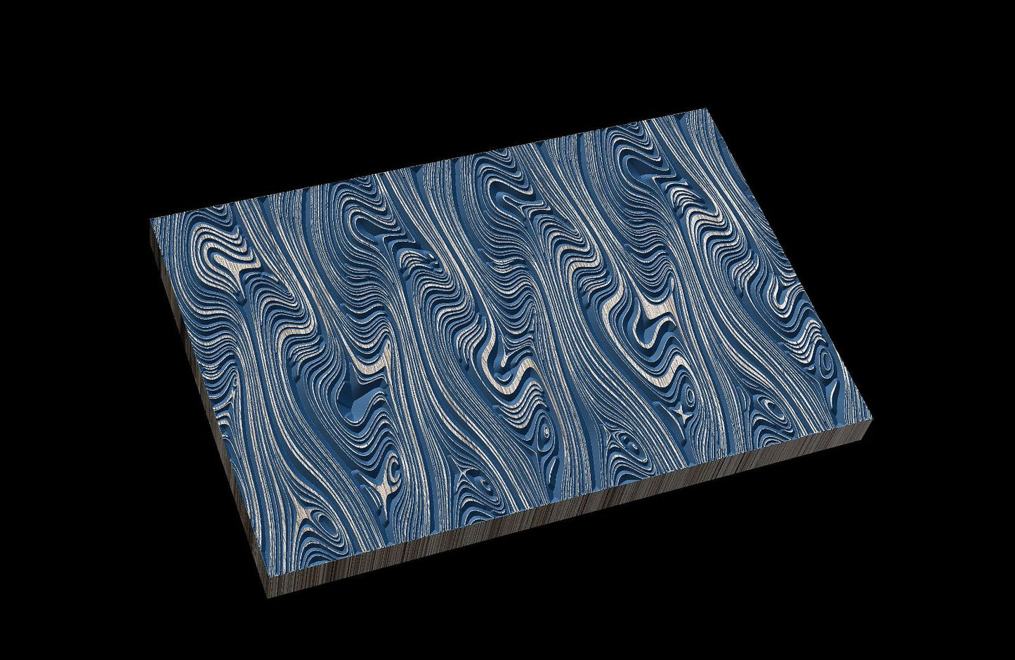 CaramelNafta12 Wavy pattern Vector file for V- bit carving with software Vectric Aspire, Cut3D, ArtCAM - Bonitum CNC Model Studio