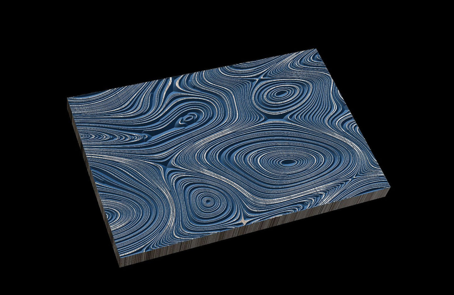 CaramelNafta8 Wavy pattern Vector file for V- bit carving with software Vectric Aspire, Cut3D, ArtCAM - Bonitum CNC Model Studio