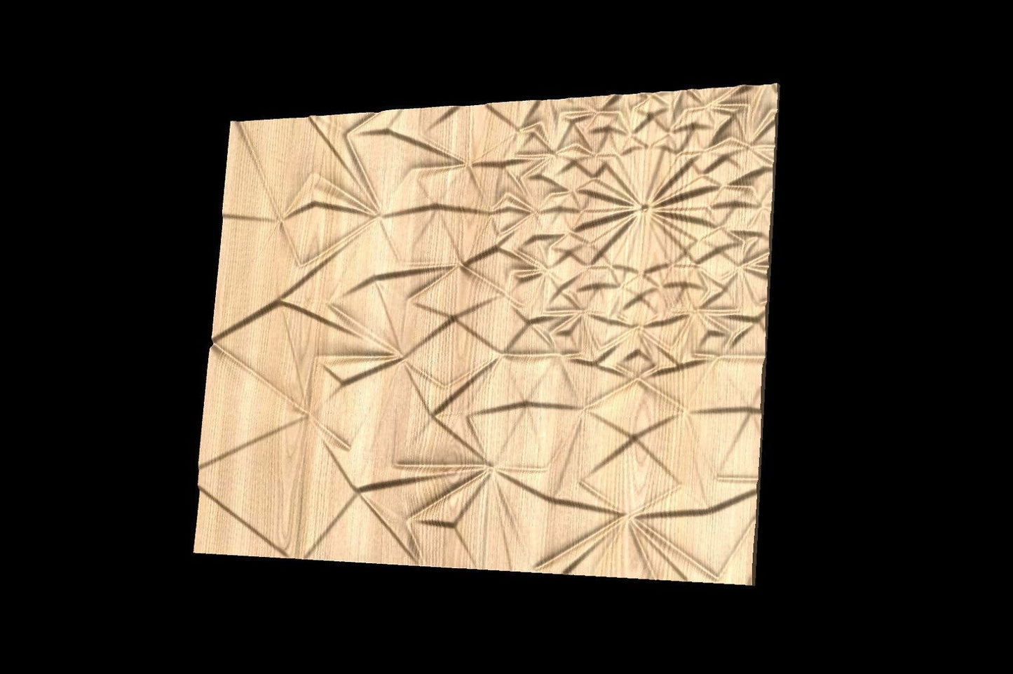 Crumpled Paper V2 Decorative abstract 3D relief sculpture model for CNC machining - Bonitum CNC Model Studio