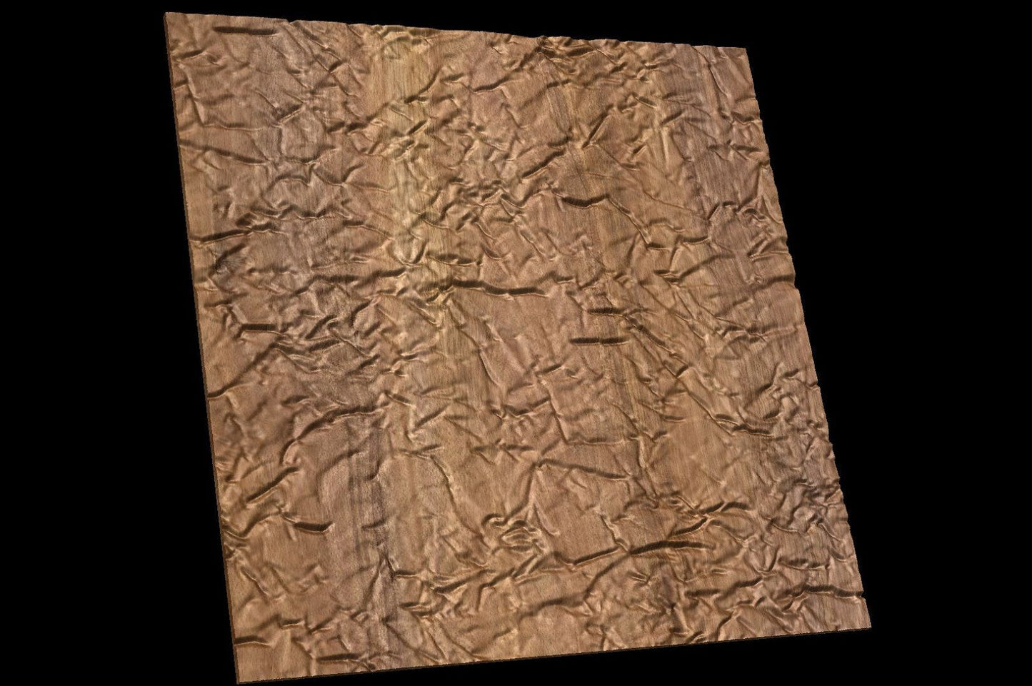 Crumpled Paper V3 Decorative abstract 3D relief sculpture model for CNC machining - Bonitum CNC Model Studio