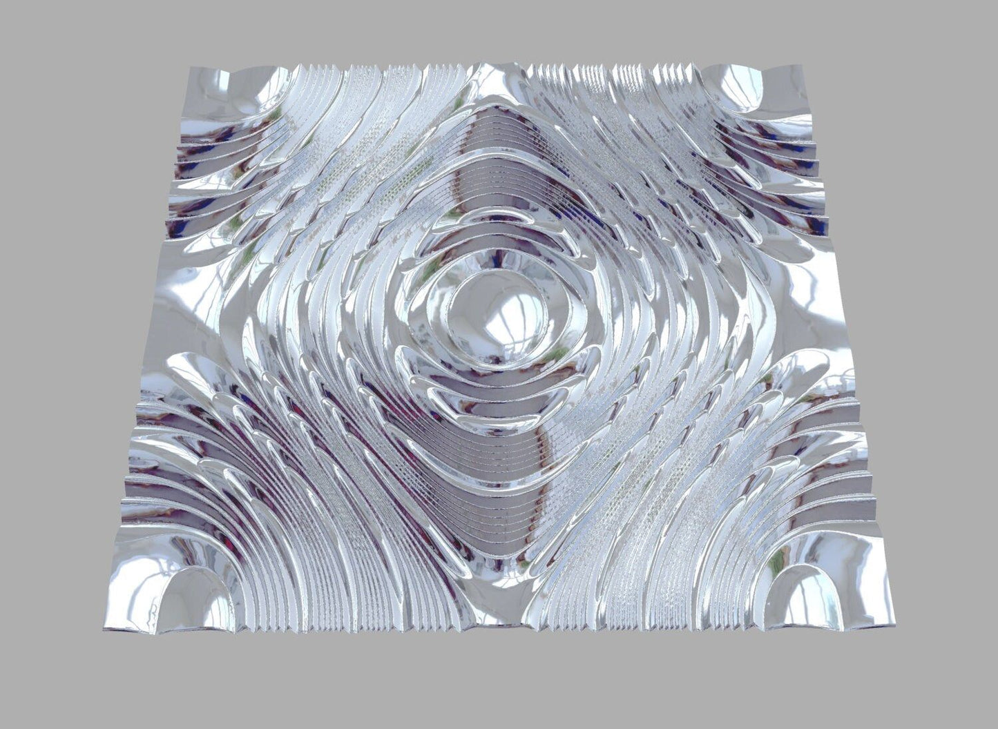 DEZ129 Seamless wall panel 3D model for CNC machining with software Vectric Aspire, Cut3D, ArtCAM - Bonitum CNC Model Studio