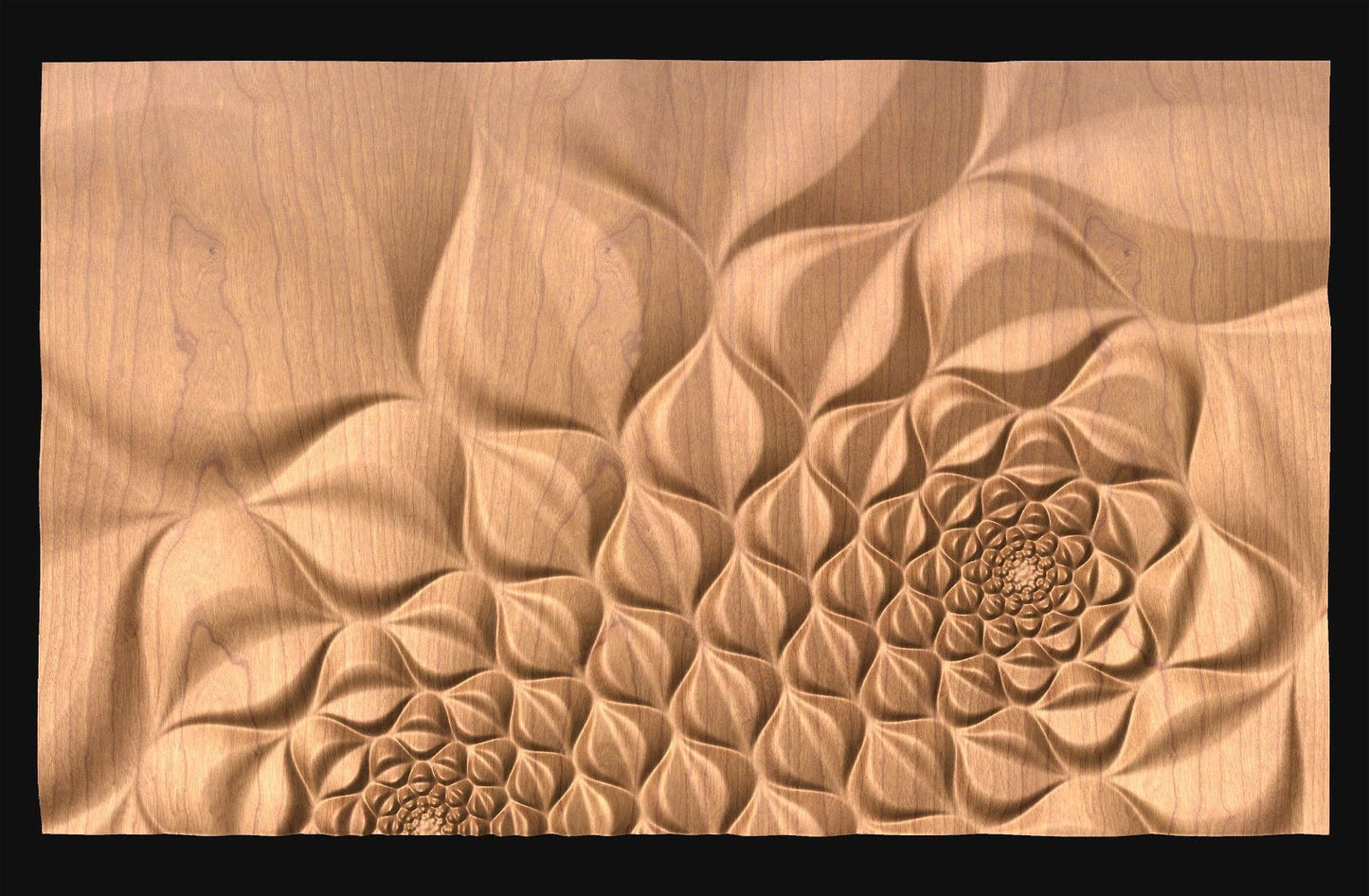 Decorative abstract 3D relief sculpture model FFF 16.22.04 for CNC machining - Bonitum CNC Model Studio