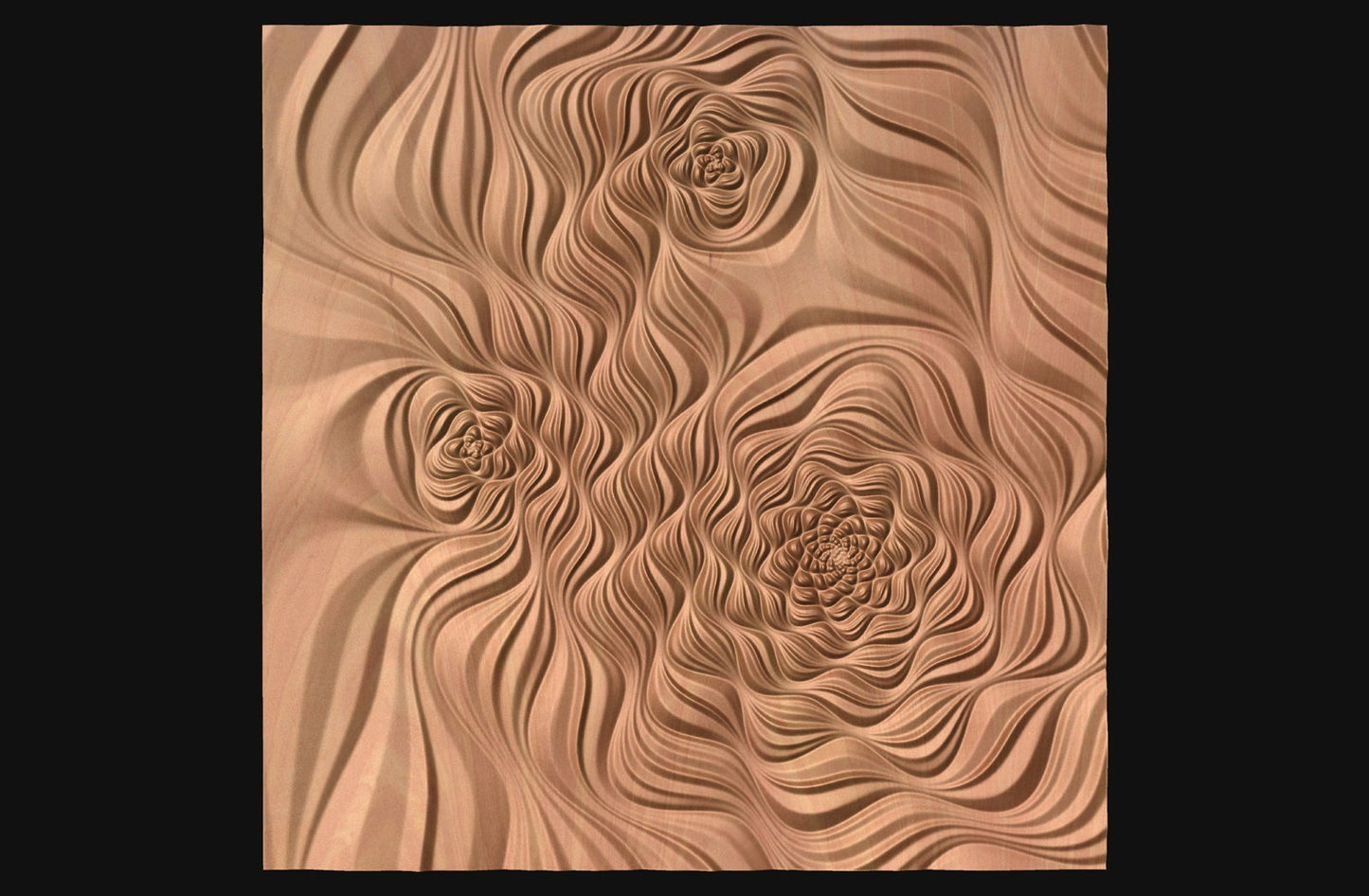 Decorative abstract 3D relief sculpture model FFF 18.39.53 for CNC machining - Bonitum CNC Model Studio