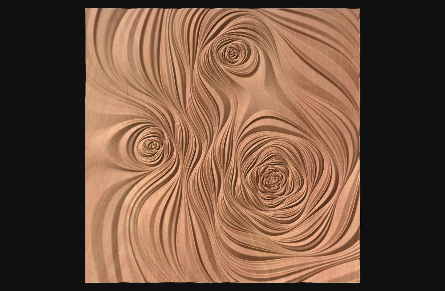 Decorative abstract 3D relief sculpture model FFF 18.56.41 for CNC machining - Bonitum CNC Model Studio