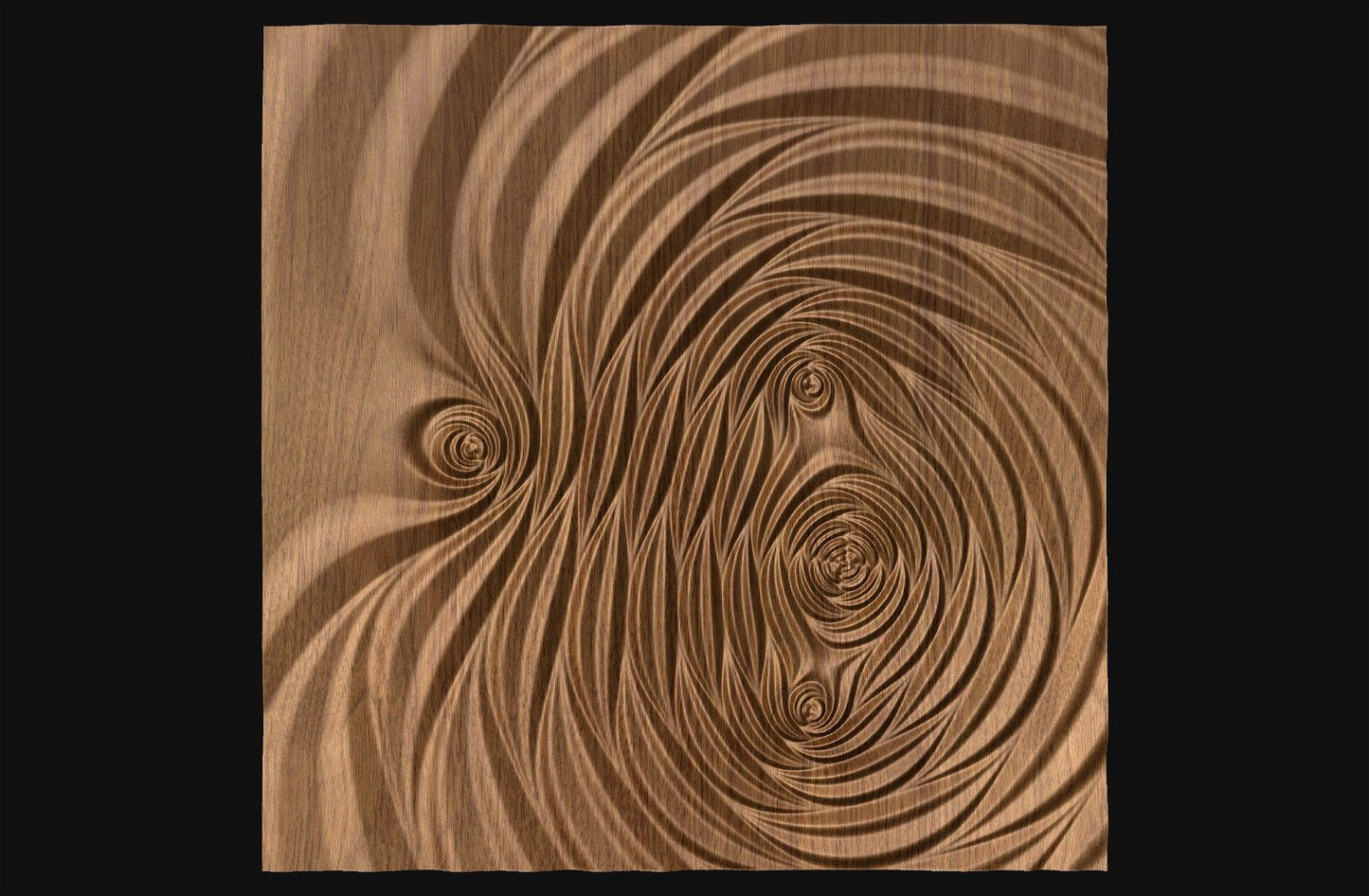 Decorative abstract 3D relief sculpture model FFF 19.16.54 for CNC machining - Bonitum CNC Model Studio