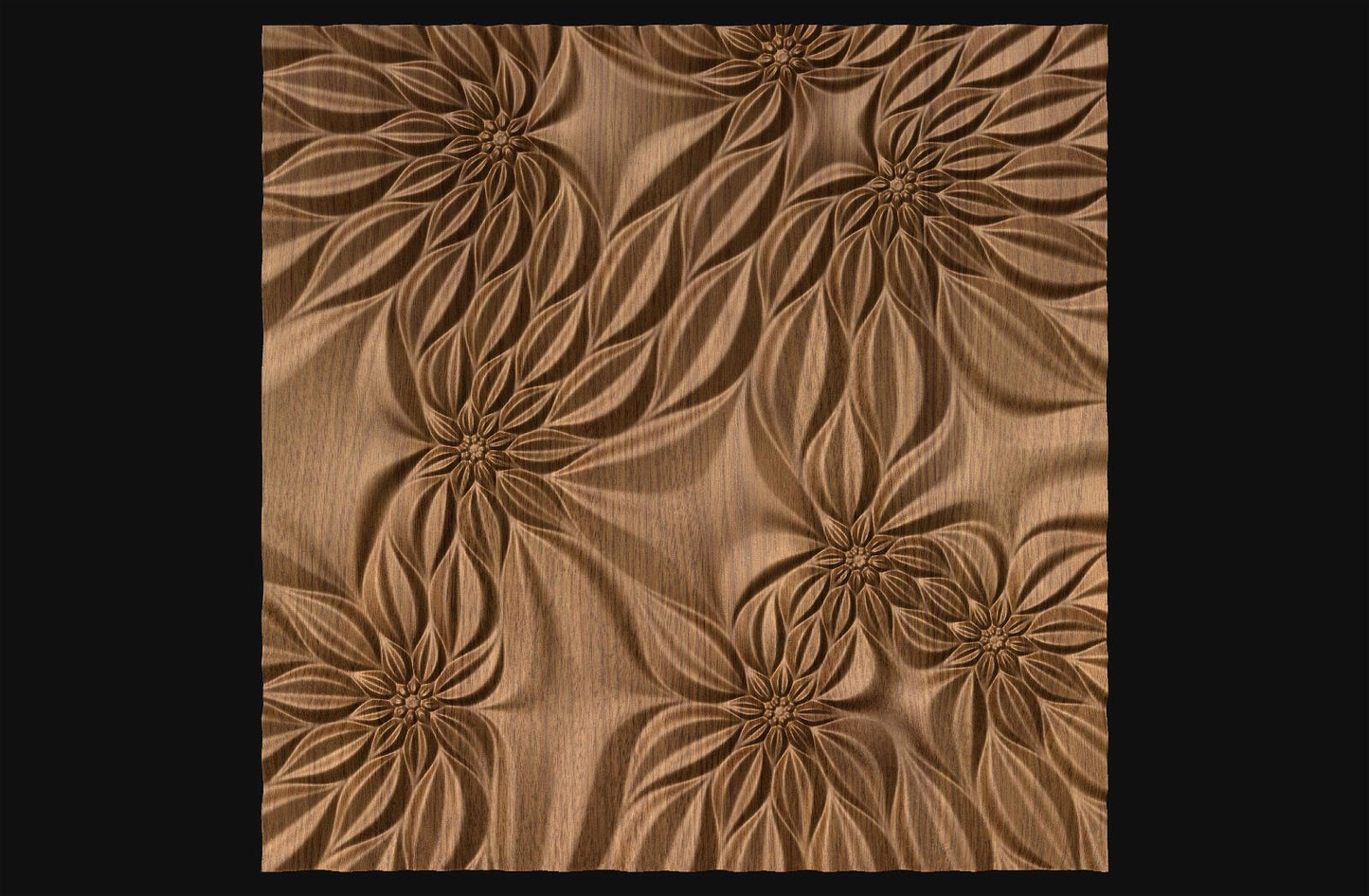 Decorative abstract 3D relief sculpture model FFF 21.21.14 for CNC machining - Bonitum CNC Model Studio