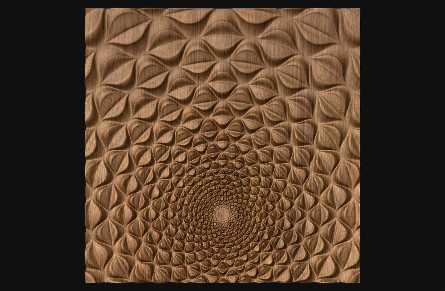 Decorative abstract 3D relief sculpture model FFF 21.27.13 for CNC machining - Bonitum CNC Model Studio