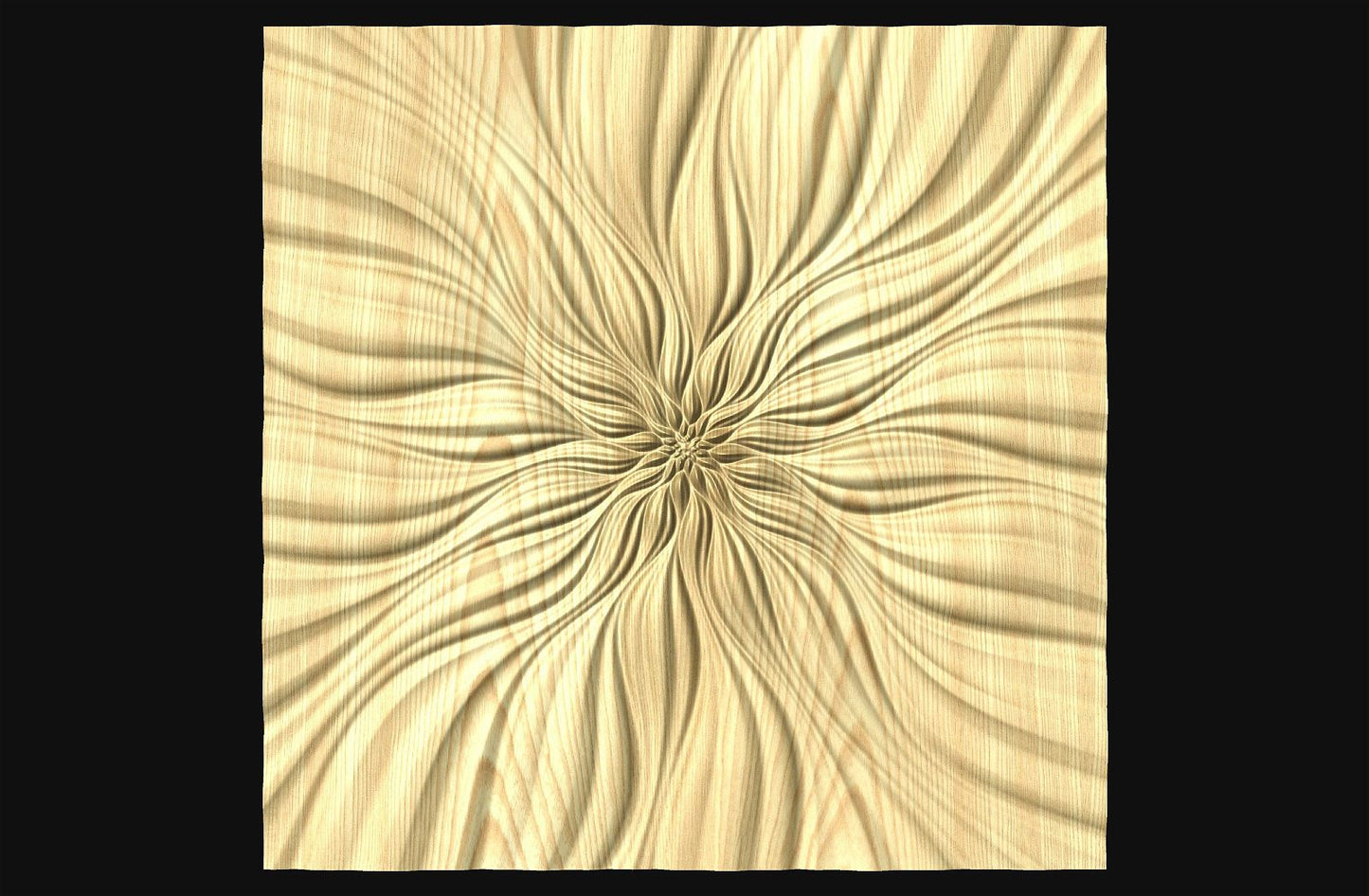Decorative abstract 3D relief sculpture model FFF 21.35.10 for CNC machining - Bonitum CNC Model Studio