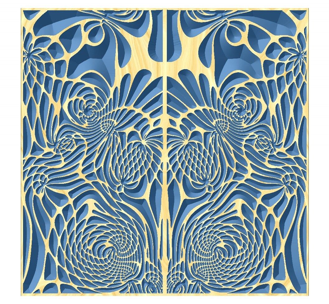 FLOW6323 Laser cut pattern file - CNC vector file - Bonitum CNC Model Studio
