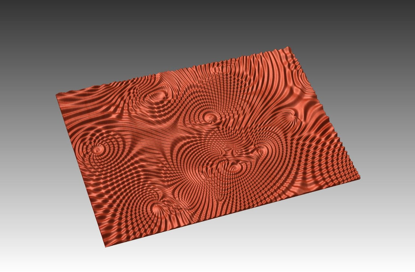 Flow 7696 Decorative abstract 3D relief op-art sculpture model for CNC machining - Bonitum CNC Model Studio
