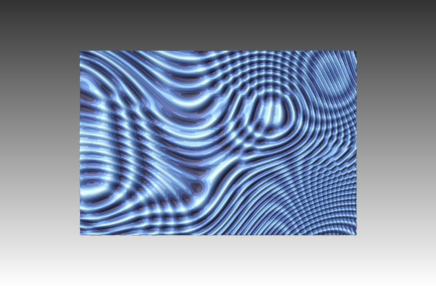 Flow 7756 Decorative abstract 3D relief op art sculpture model for CNC machining - Bonitum CNC Model Studio