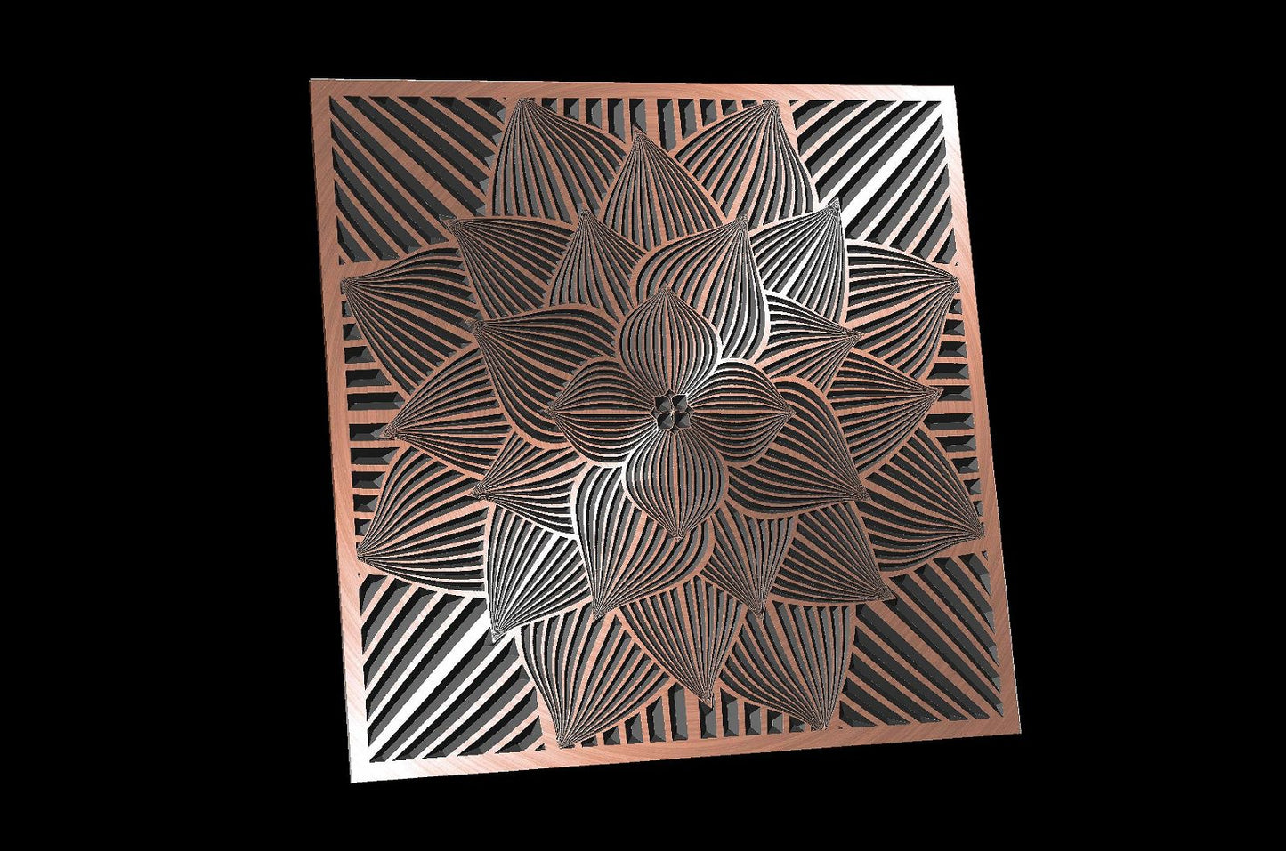 Flower Ihana Kukka Vector file for V-carving - Bonitum CNC Model Studio