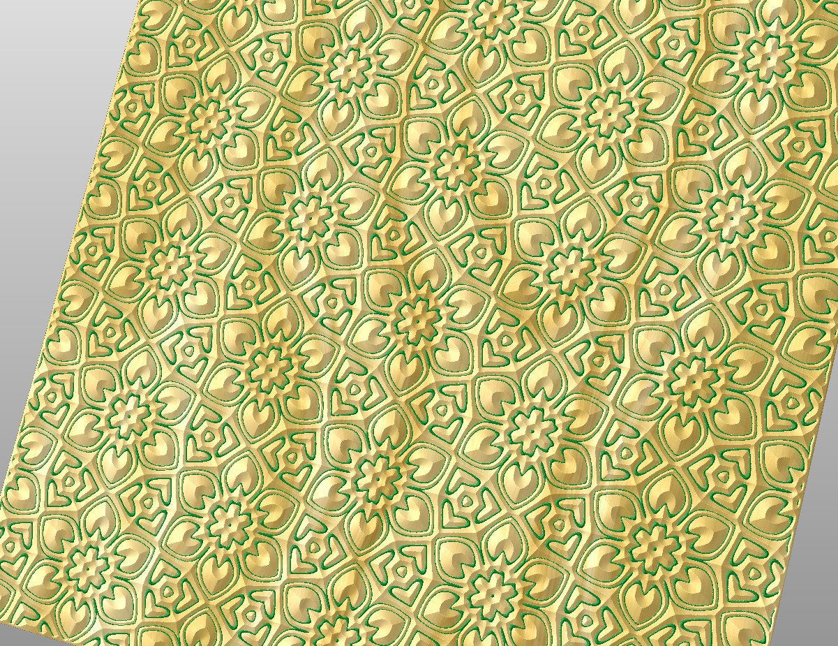 HEX1-3 Seamless Floral Pattern - Bonitum CNC Model Studio