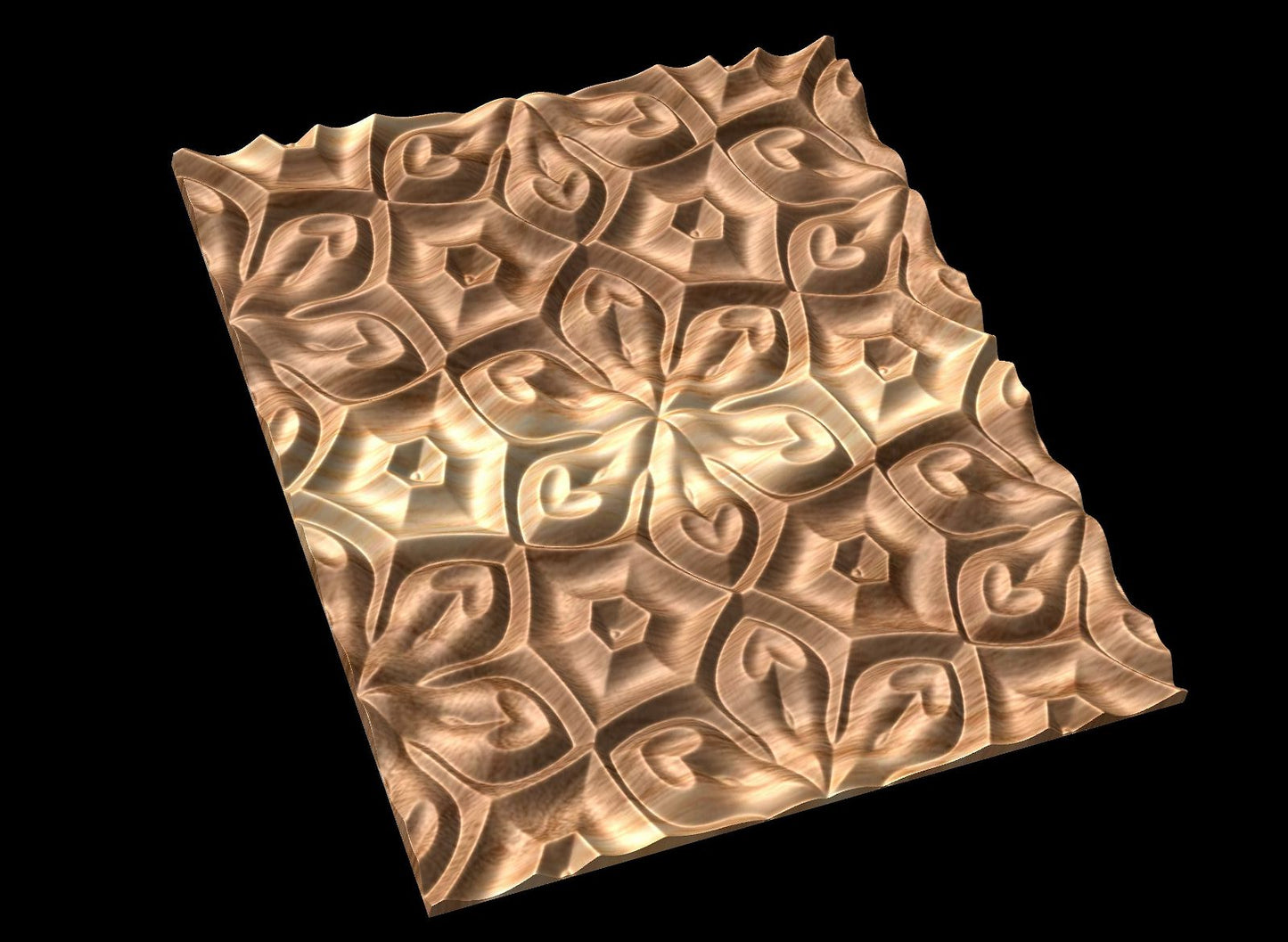 HEX1 3D relief repeated pattern - Bonitum CNC Model Studio