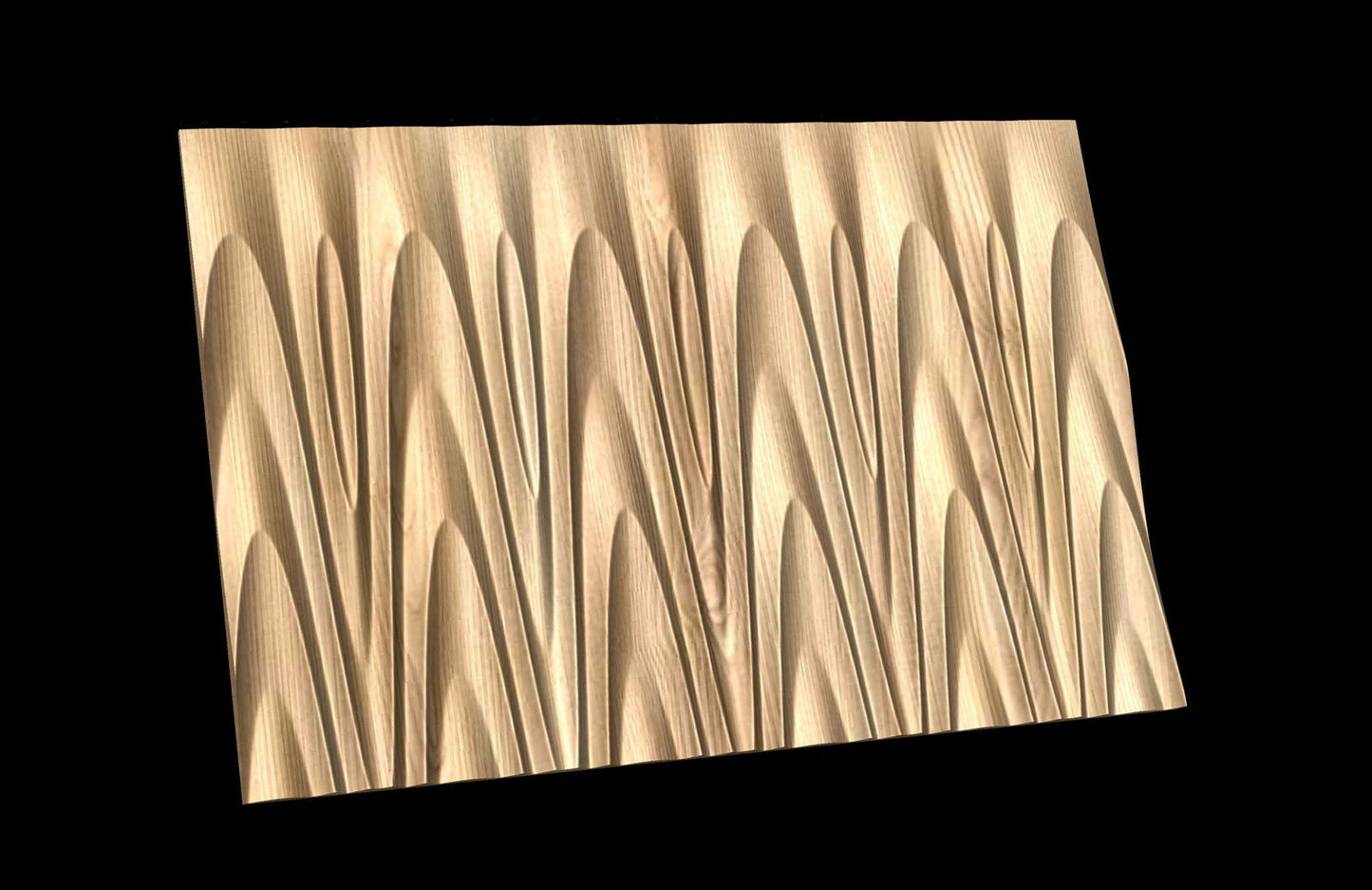 JANII38 Wavy pattern 3D model for CNC machining with software Vectric Aspire, Cut3D, ArtCAM - Bonitum CNC Model Studio