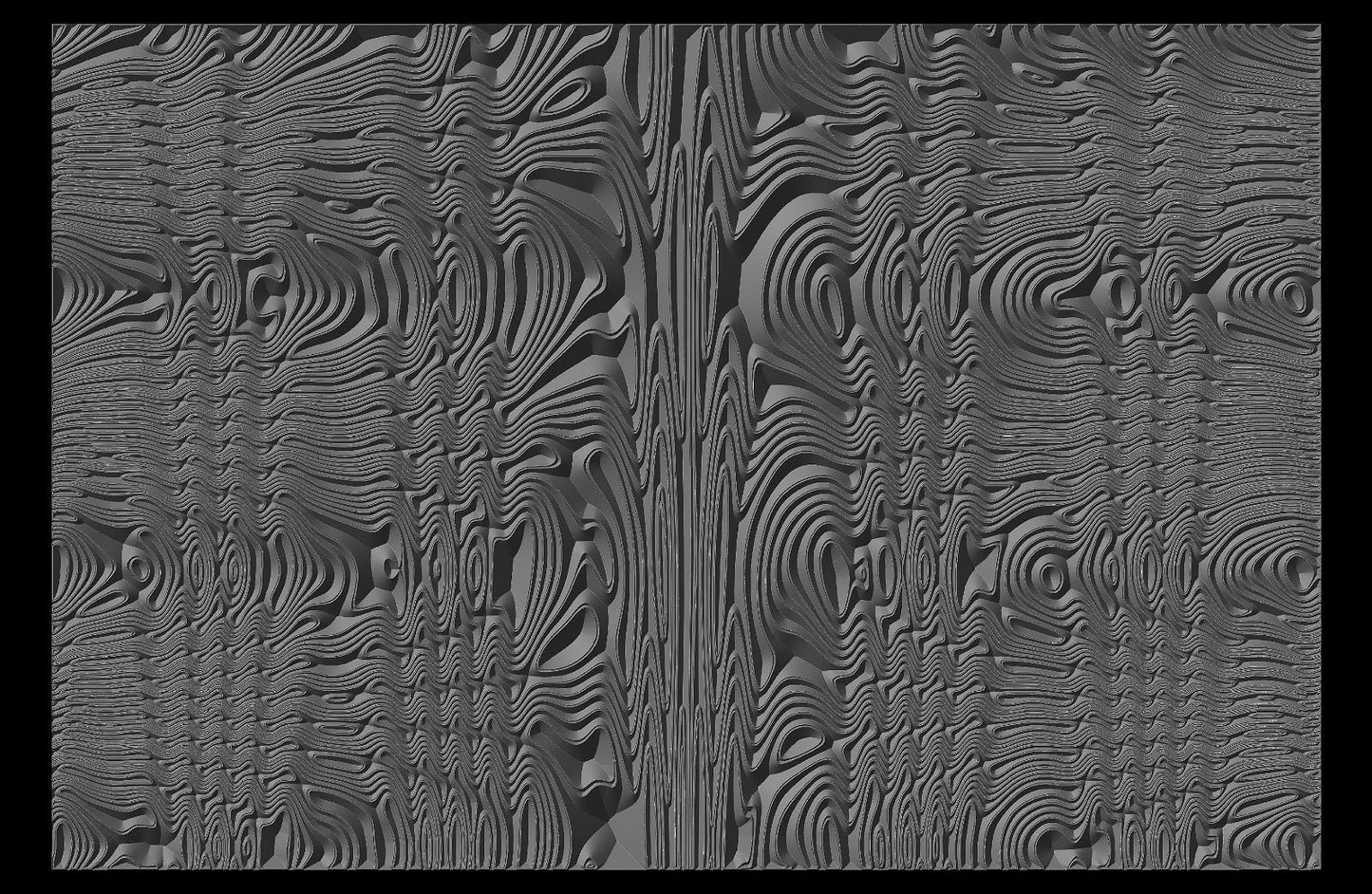 Jungle145-S9 Wavy pattern Vector file for V- bit carving with software Vectric Aspire, Cut3D, ArtCAM - Bonitum CNC Model Studio