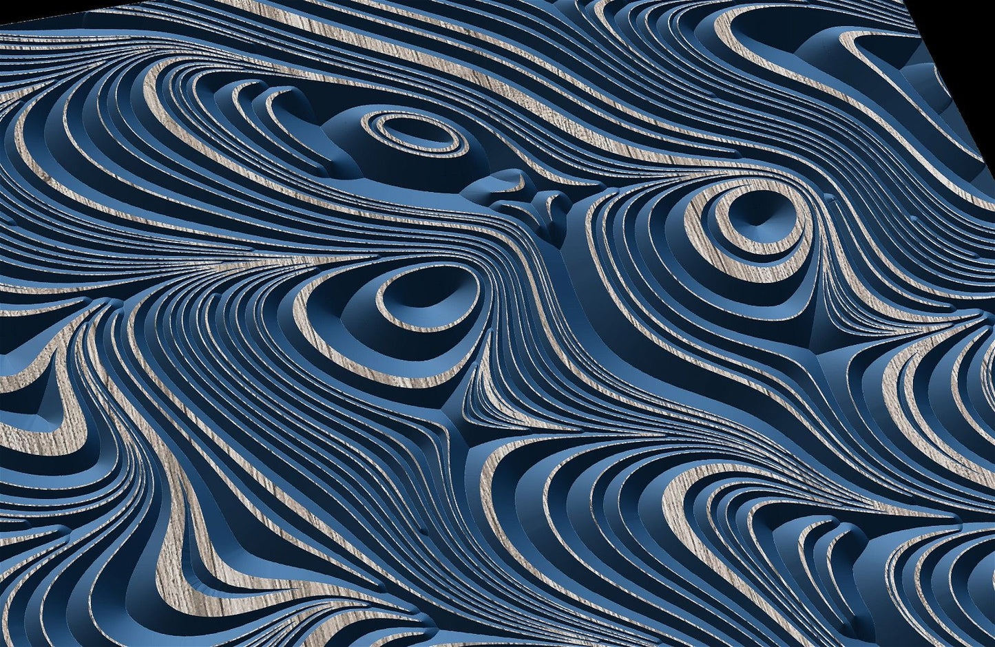 Jungle93 Wavy pattern Vector file for V- bit carving with software Vectric Aspire, Cut3D, ArtCAM - Bonitum CNC Model Studio