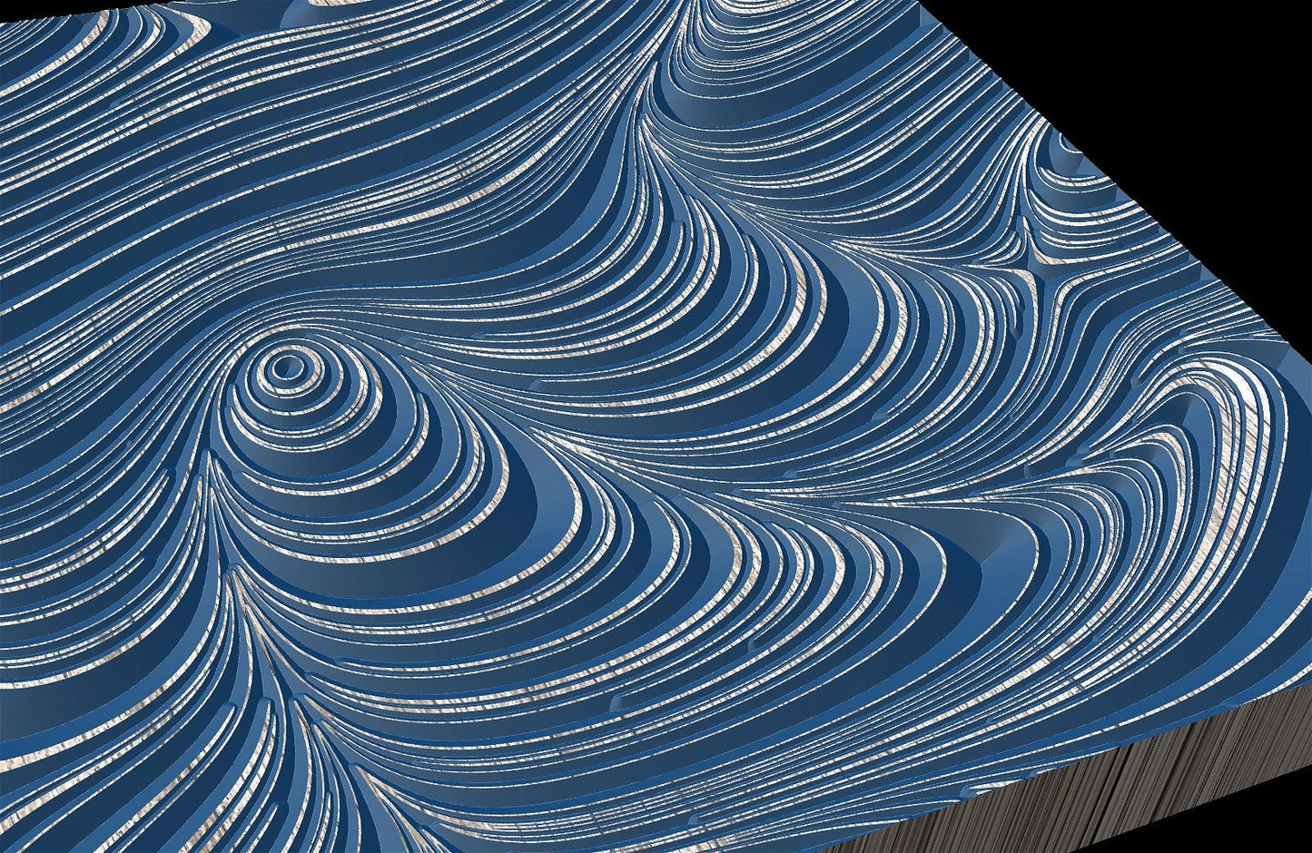 Jungle94 Wavy pattern Vector file for V- bit carving with software Vectric Aspire, Cut3D, ArtCAM - Bonitum CNC Model Studio