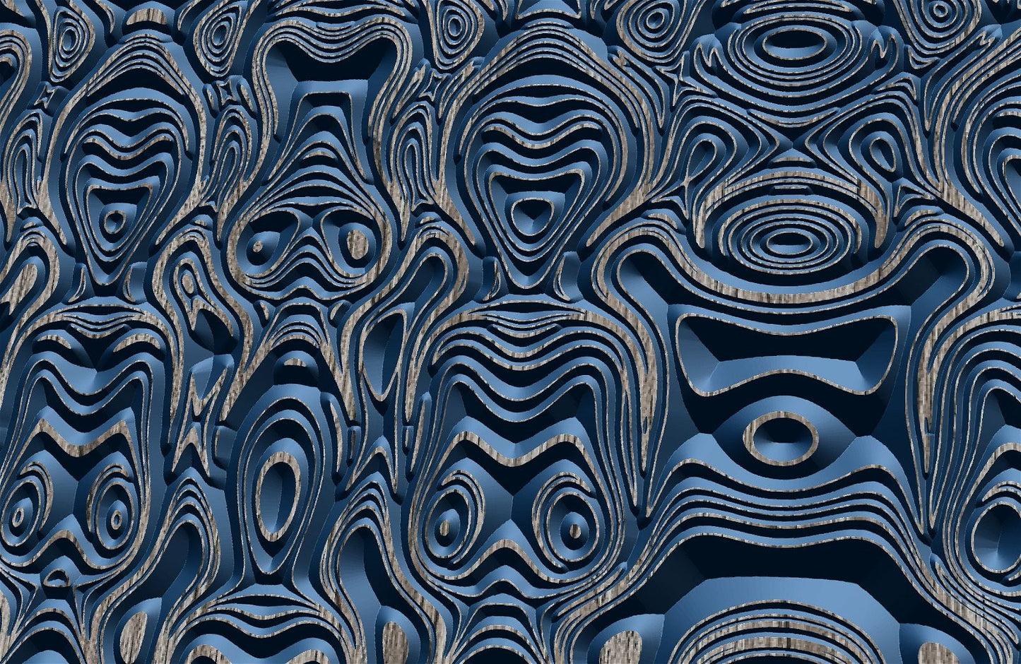 Jungle95 Wavy pattern Vector file for V- bit carving with software Vectric Aspire, Cut3D, ArtCAM - Bonitum CNC Model Studio