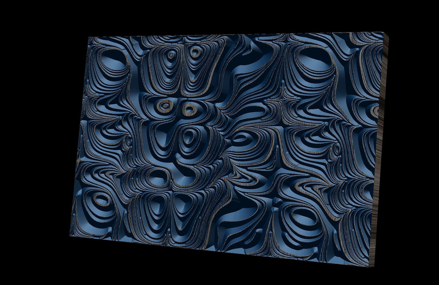 Jungle96 Wavy pattern Vector file for V- bit carving with software Vectric Aspire, Cut3D, ArtCAM - Bonitum CNC Model Studio