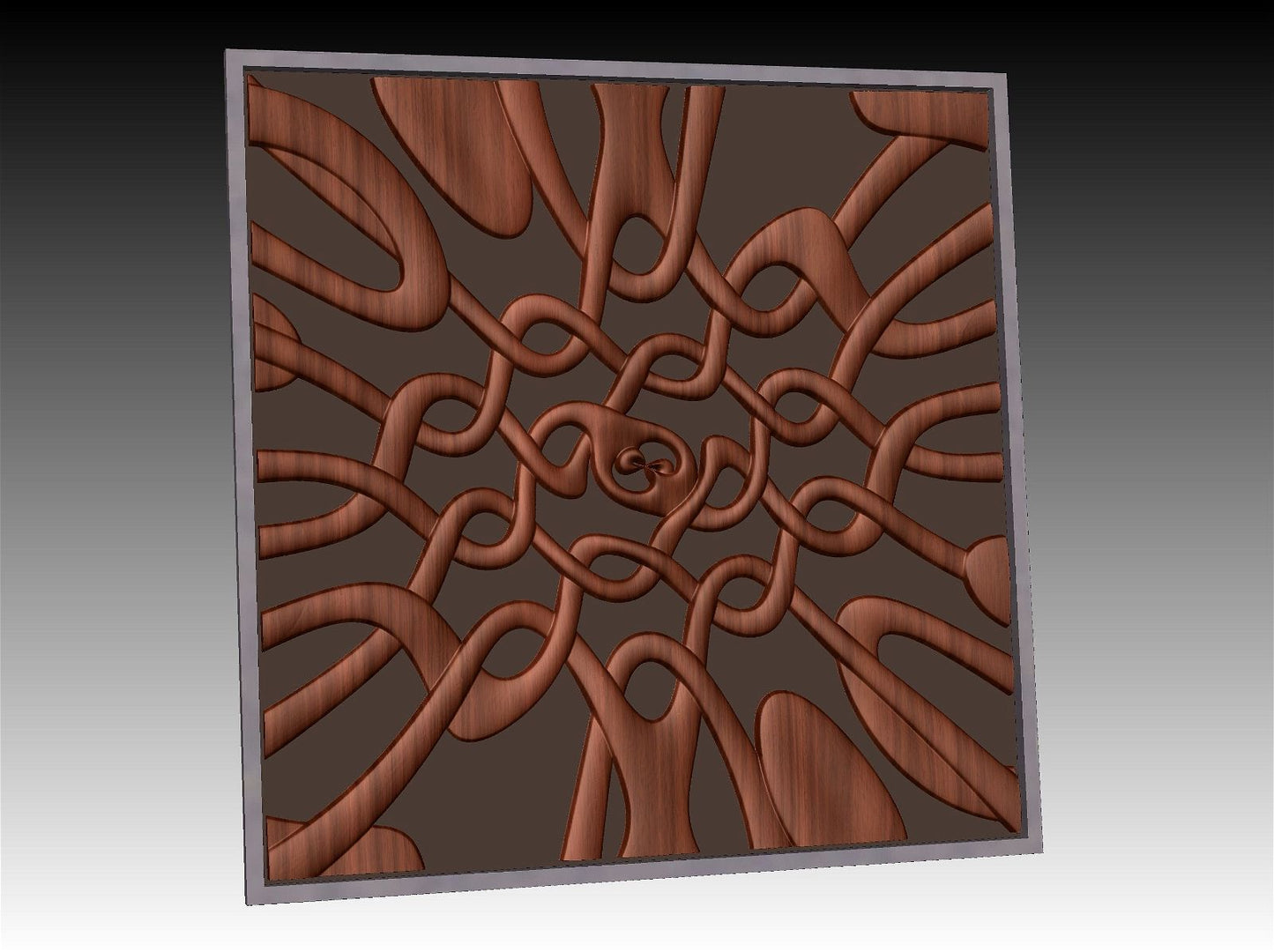 NOOR3_105 Decorative abstract 3D relief op-art sculpture model for CNC machining - Bonitum CNC Model Studio