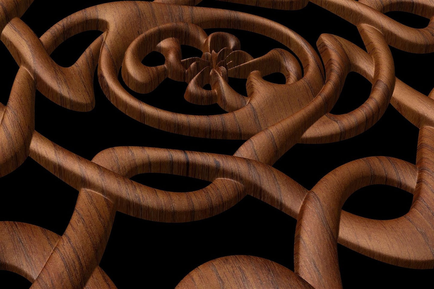 NOOR3_106 Decorative abstract 3D relief op-art sculpture model for CNC machining - Bonitum CNC Model Studio