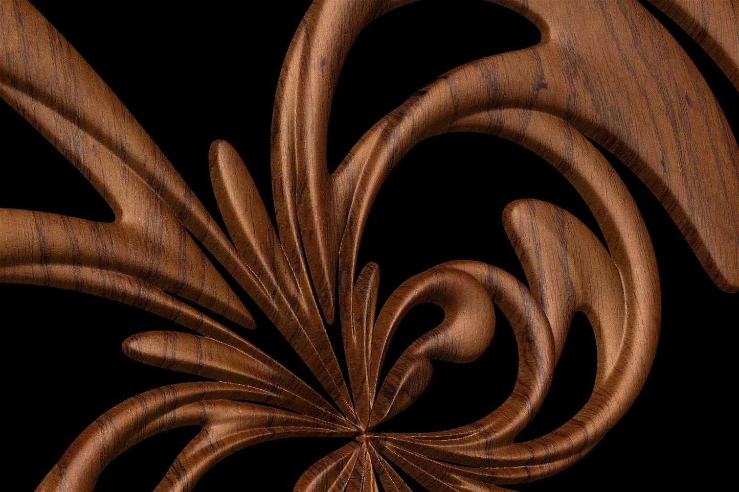 NOOR3_114 Decorative abstract 3D relief op-art sculpture model for CNC machining - Bonitum CNC Model Studio