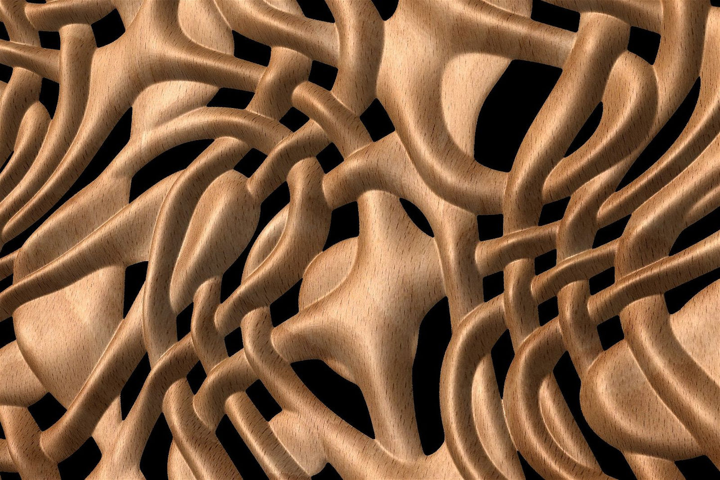 NOOR3_42 Decorative abstract 3D relief op-art sculpture model for CNC machining - Bonitum CNC Model Studio