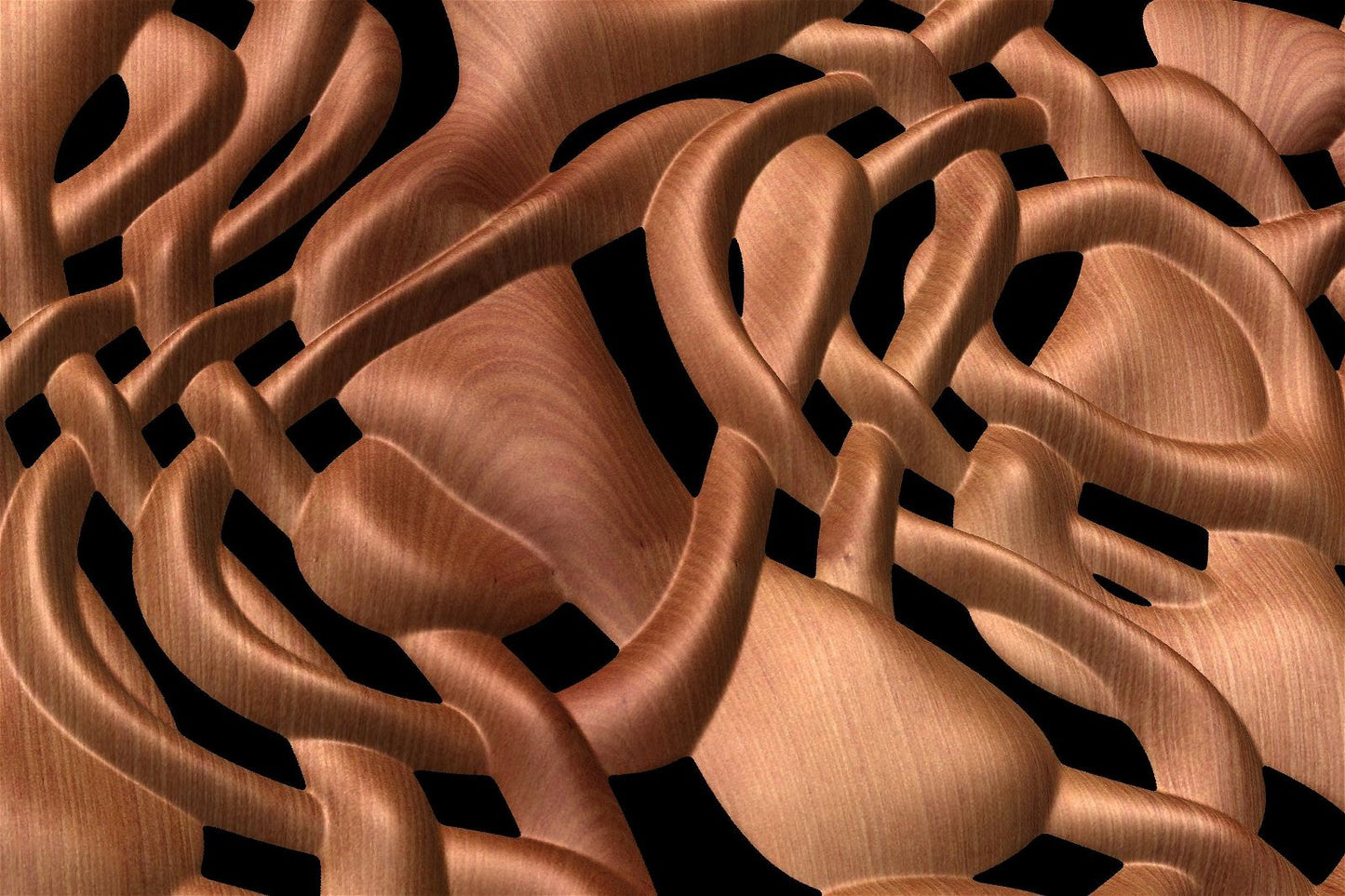 NOOR3_44 Decorative abstract 3D relief op-art sculpture model for CNC machining - Bonitum CNC Model Studio