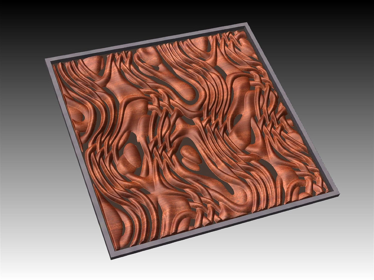 NOOR3_49 Decorative abstract 3D relief op-art sculpture model for CNC machining - Bonitum CNC Model Studio