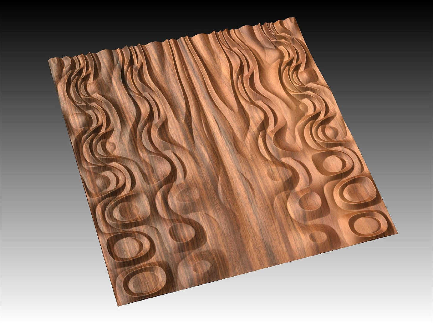 NOOR3_68 Decorative abstract 3D relief op-art sculpture model for CNC machining - Bonitum CNC Model Studio