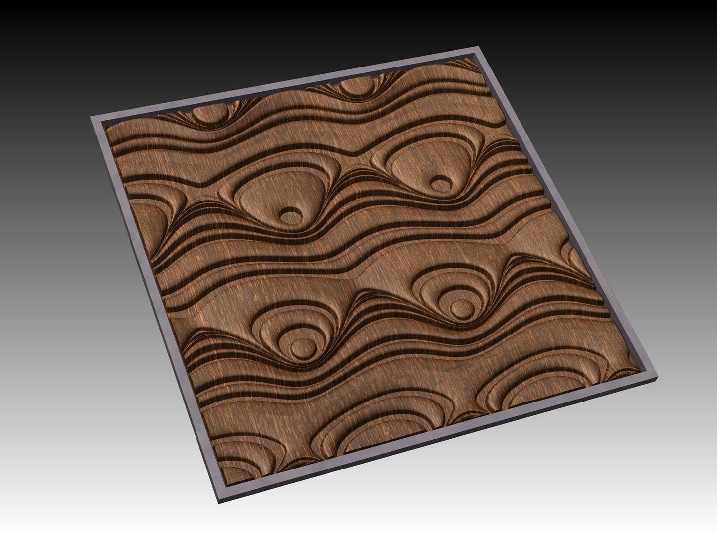 NOOR3_78 Decorative abstract 3D relief op-art sculpture model for CNC machining - Bonitum CNC Model Studio