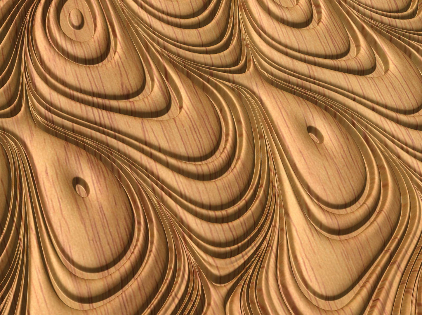 NOOR3_80 Decorative abstract 3D relief op-art sculpture model for CNC machining - Bonitum CNC Model Studio