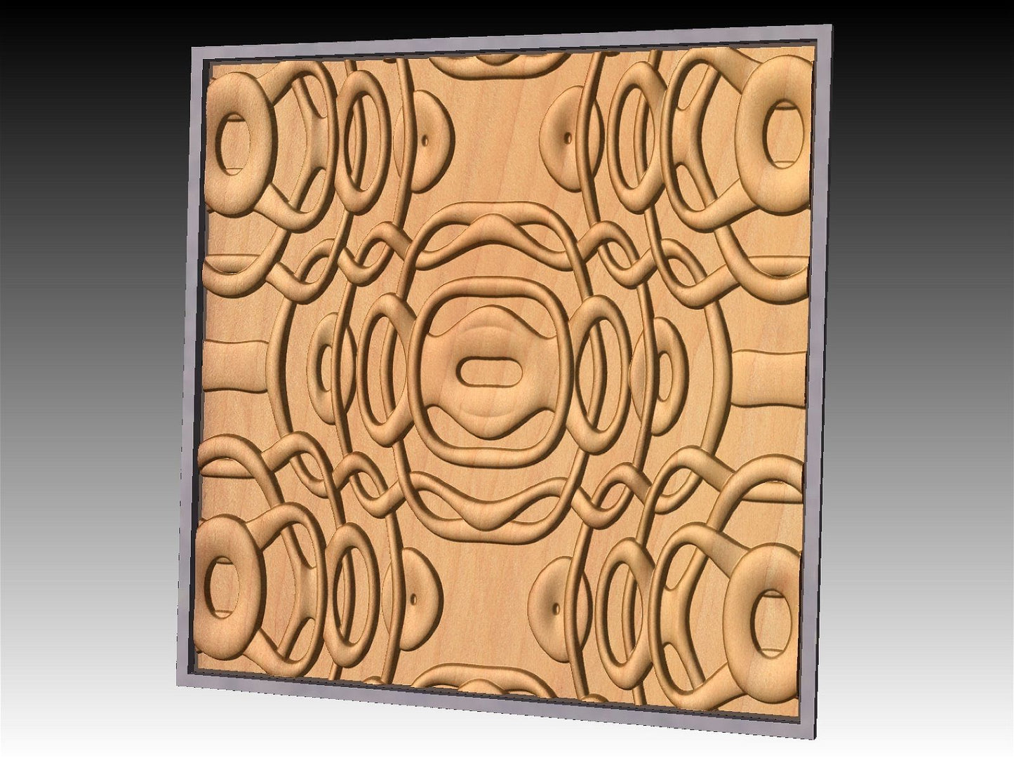 NOOR3_95 3D relief weaved ornament for CNC - Bonitum CNC Model Studio