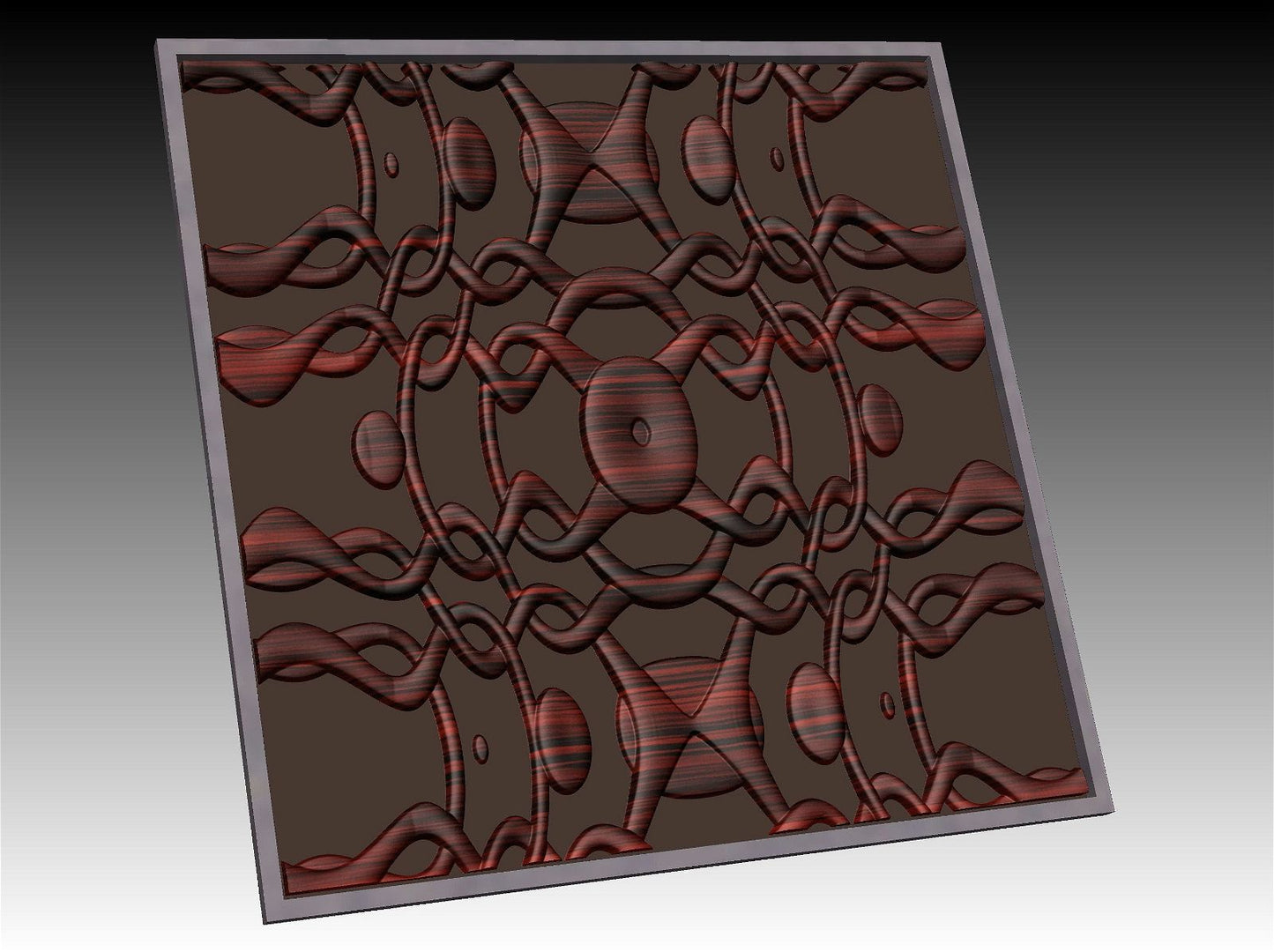 NOOR3_98 Decorative abstract 3D relief op-art sculpture model for CNC machining - Bonitum CNC Model Studio