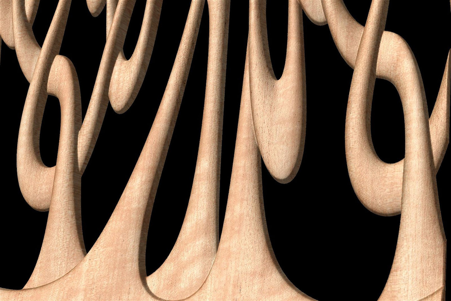 NOOR3_99 Decorative abstract 3D relief op-art sculpture model for CNC machining - Bonitum CNC Model Studio