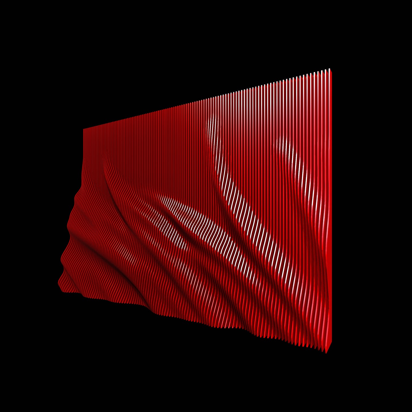 Parametric "Wave wall 2" CNC cutting file