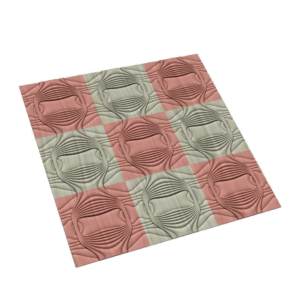 SBART-45-3 Tile-able wall panel 3D model for CNC machining with software Vectric Aspire, Cut3D, ArtCAM - Bonitum CNC Model Studio