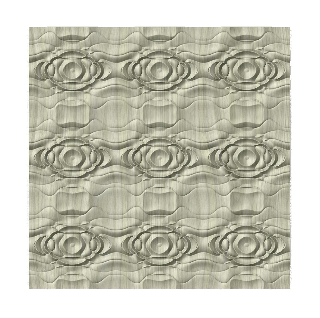 SBART-45-6 Tile-able wall panel 3D model for CNC machining with software Vectric Aspire, Cut3D, ArtCAM - Bonitum CNC Model Studio