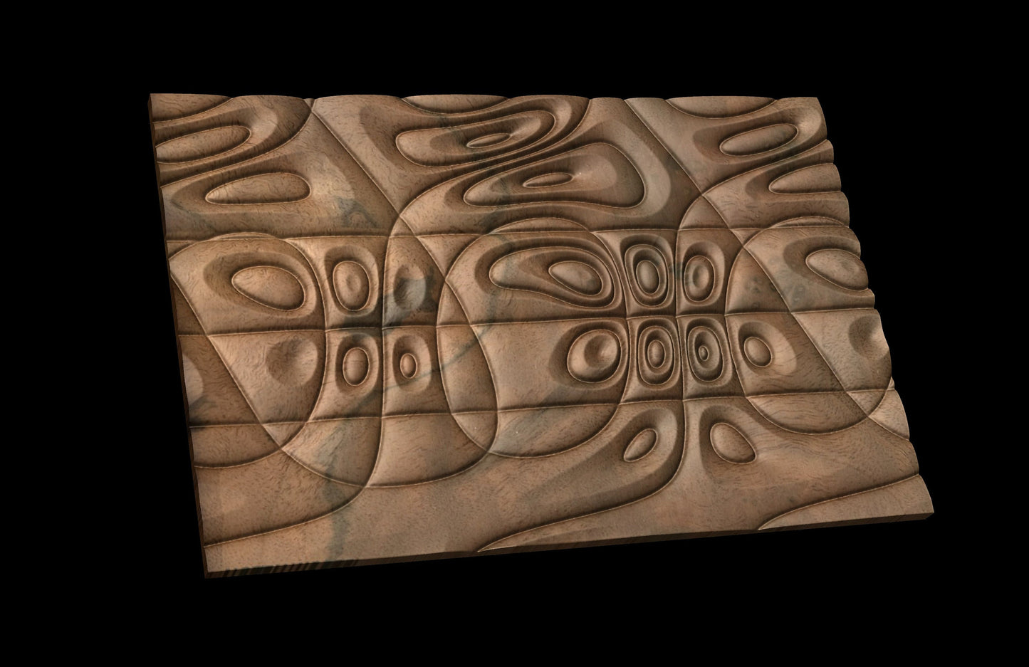 SBARTDEZ27 Wavy pattern 3D model for CNC machining with software Vectric Aspire, Cut3D, ArtCAM - Bonitum CNC Model Studio