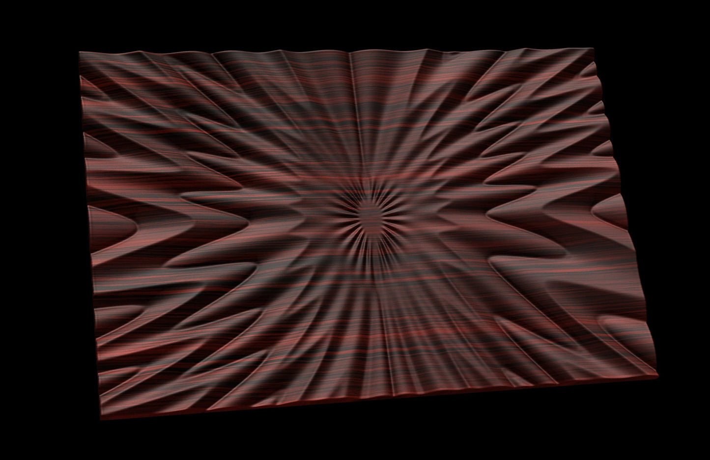 SBARTDEZ195 Wavy pattern 3D model for CNC machining with software Vectric Aspire, Cut3D, ArtCAM - Bonitum CNC Model Studio